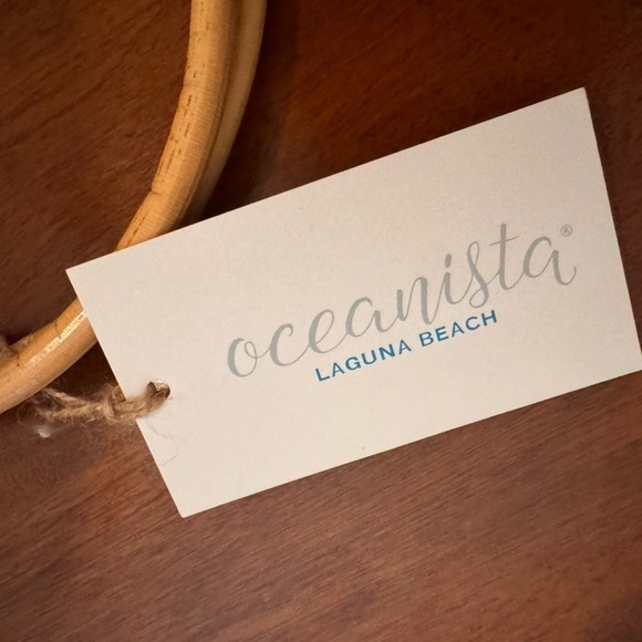 Wood and Crochet handbag purse round handle Oceanista purse new - Picture 3 of 8